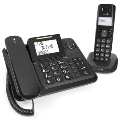 Doro 6052 Comfort 4005 Combo draadloze telefoon met oproepherkenning en antwoordapparaat zwart