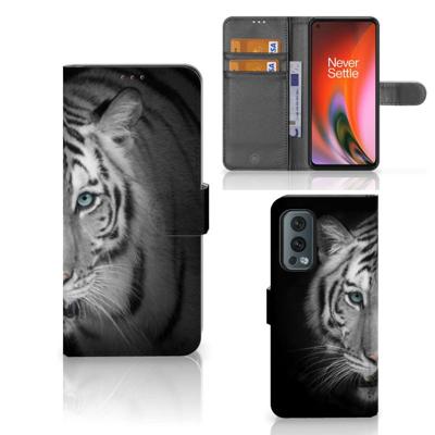 OnePlus Nord 2 5G | Telefoonhoesje | Met pasjeshouder | Tijger OnePlus Nord 2 5G | Telefoonhoesje | Met pasjeshouder | Tijger
