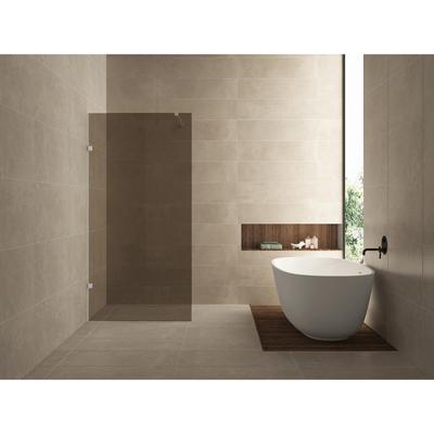 Wiesbaden Less Inloopdouche - 800x2000x8mm - Nano Vintage Brons Glas - Chroom