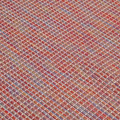 VidaXL Buitenkleed platgeweven 140x200 cm rood