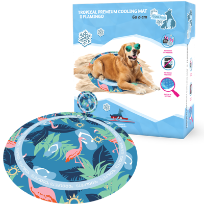 H.A.C. CoolPets Tropical Premium Cooling Mat Flamingo