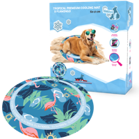 CoolPets Tropical Premium Cooling Mat Flamingo - thumbnail