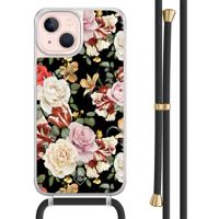 iPhone 13 hoesje met zwart koord - Flowerpower - thumbnail