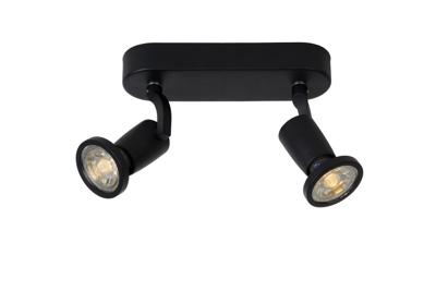 Lucide JASTER-LED - Plafondspot - LED - GU10 - 2x5W 2700K - Zwart Lucide JASTER-LED - Plafondspot - LED - GU10 - 2x5W 2700K - Zwart