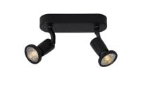 Lucide JASTER-LED - Plafondspot - LED - GU10 - 2x5W 2700K - Zwart - thumbnail