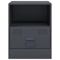 Nachtkastje 34,5x39x44 cm staal antracietkleurig - thumbnail