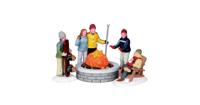 Lemax fire pit s/5 verlichte kerstdorp accessoire Vail Village 2010 - thumbnail