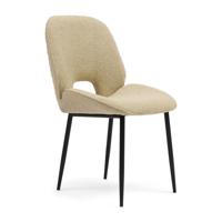 Rivièra Maison Eetkamerstoel 'Mr. Beekman' Bouclé, kleur Natural Grey - thumbnail