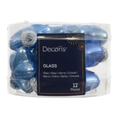 Sterren gls L2b4,5h4 cm sky blauw 12 st Decoris - Decoris Sterren gls L2b4,5h4 cm sky blauw 12 st Decoris - Decoris
