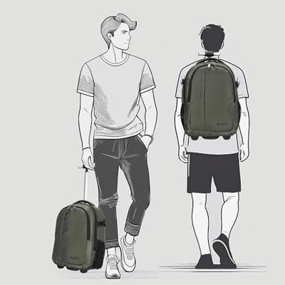 Enrico Benetti Innsbruck backpack trolley cabin luggage - laptop 17 inch-Olive