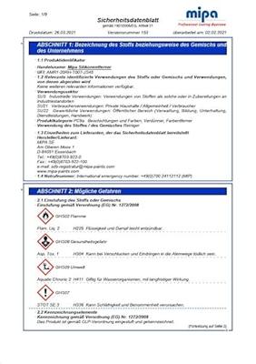 Mipa siliconen verwijderaar, a ii licht ontvlambaar silicone remover 400 ml