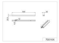 Trio 2-faseDuoline grijs 50cm - 700187 - thumbnail