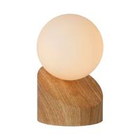 Lucide LEN - Tafellamp - Ø 10 cm - 1xG9 - Lichte houtlook - thumbnail