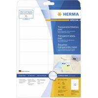 Herma 4682 Folie-etiketten 97 x 42.3 mm Polyester folie Transparant 300 stuk(s) Permanent hechtend Laser (kleur), Laser (zwart/wit), Kopiëren (kleur), Kopiëren - thumbnail