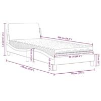 Bed met matras kunstleer zwart en wit 90x200 cm - thumbnail