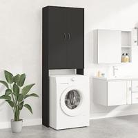 VidaXL Wasmachinekast 64x25,5x190 cm zwart - thumbnail