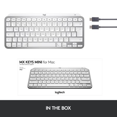 Logitech Wireless Keyboard - MX Keys Mini - MAC - Compact, Bluetooth, verlicht voor MAC, iOS, Windows, Linux, Android