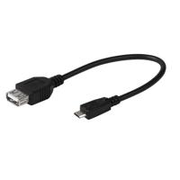 Vivanco CAM 17 OTG USB 2.0 adapterkabel (micro USB - USB/OTG host-functie) zwart - thumbnail