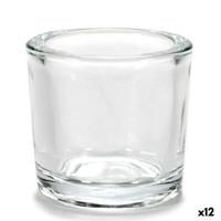 Kaarshouder Gift Decor Transparant Glas 6,5 x 6 x 6,5 cm (12 Stuks) - thumbnail
