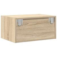 Nachtkastjes met LED wandgemonteerd 2 st sonoma eikenkleurig - thumbnail