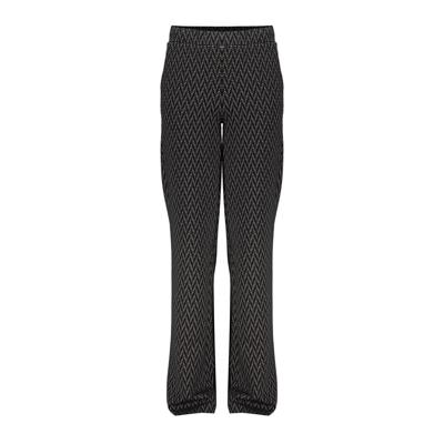 Geisha winter wide leg broek meisjes - zwart/wit - jacquard