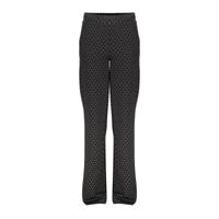 Geisha winter wide leg broek meisjes - zwart/wit - jacquard - thumbnail