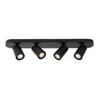 Lucide XYRUS - Plafondspot - LED Dim to warm - GU10 - 4x5W 2200K/3000K - Zwart - thumbnail