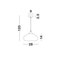 Lyora HanglampSavaz chroom glas Ø 28 x 14cm - 9726482 - thumbnail