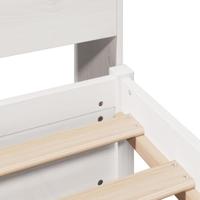 Bed met boekenkast zonder matras grenenhout wit 90x190 cm - thumbnail