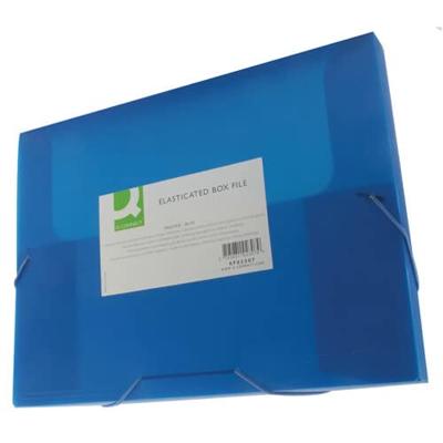 Q-CONNECT elastobox, met elastieken, A4, rug 25 mm, blauw