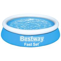 Bestway fast set zwembad opblaasbaar rond 183x51 cm blauw - thumbnail