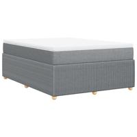 Boxspring met matras stof lichtgrijs 180x200 cm - thumbnail