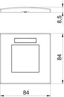 OBO Bettermann 6119338 Afdekking (b x h) 84 mm x 84 mm 1 stuk(s) Wit - thumbnail