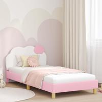 Bedframe voor kinderen met hoofdbord Roze 90 x 190 cm PU - thumbnail