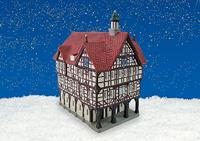 Wurm Lichthaus Rathaus Bad Urach van Porselein, Kleurrijk (B/H/D) 14x22x20cm - thumbnail