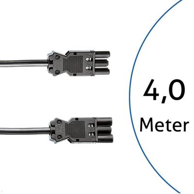 Bachmann 375.0551 Stroom Verlengkabel Zwart 4 m