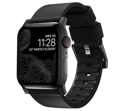 Nomad Active Pro lederen horlogeband pro zwart / zwarte hardware 45/46/49 mm - Black Nomad Active Pro lederen horlogeband pro zwart / zwarte hardware 45/46/49 mm - Black