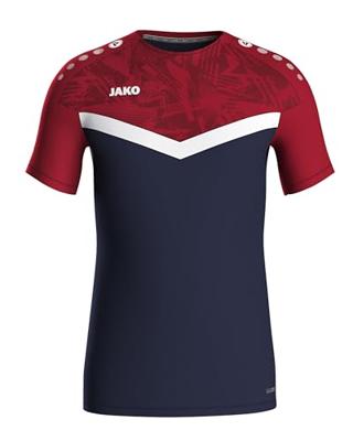 JAKO 6124K T-Shirt Iconic Kids - Marine/Chillrood - 140