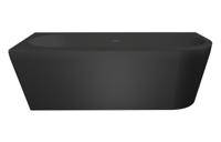 Half-vrijstaand bad Xenz Charley | 165x76 cm | Links | Incl.Badafvoer-Zwart mat | Sleuf overloop | Acryl | Mat wit - thumbnail