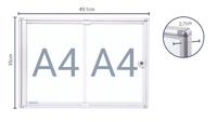 Binnenvitrine wand MAULextraslim whiteboard 2xA4 met slot - thumbnail