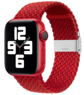 Braided nylon bandje - Rood - Geschikt voor Apple Watch 44mm / 45mm / 46mm / 49mm - thumbnail