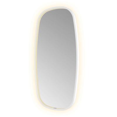 Spiegel Hotbath &MORE 100x50 cm LED-Verlichting Spiegelverwarming Deens Ovaal Mat Wit Spiegel Hotbath &MORE 100x50 cm LED-Verlichting Spiegelverwarming Deens Ovaal Mat Wit
