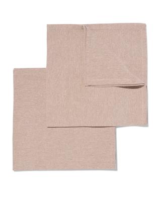 HEMA Servetten beige met glitters chambray katoen 47x47 - 2 stuks (zand)