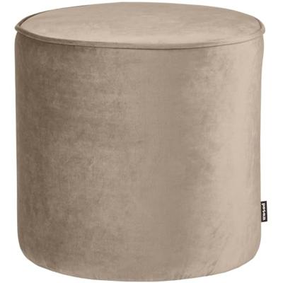 WOOOD Poef 'Sara' Hoog, Velvet, kleur Khaki