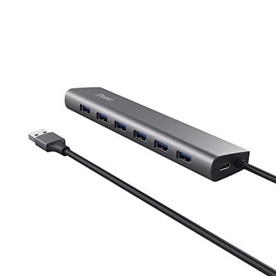 Trust Halyx 7-Port Mini USB Hub Aluminium Trust Halyx 7-Port Mini USB Hub Aluminium