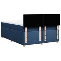 Boxspring met matras stof blauw 140x190 cm - thumbnail