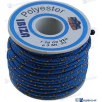Cabos elásticos y multiusos GS60160 - CARRETE ""IBIZA"" 3 MM AZUL - thumbnail