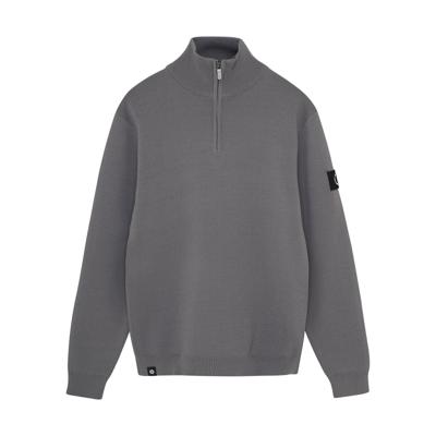 Rellix winter sweater jongens - grijs - rits, gebreid