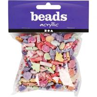 Creativ Company Pastel mix, afm 9-12 mm, gatgrootte 1,2 mm, ca. 380 stuk, 110 gr, 175 ml/ 1 doos - thumbnail