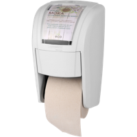 100%eco Toiletpapierdispenser | Tandem | 31x18x wit | 1 stuks - thumbnail